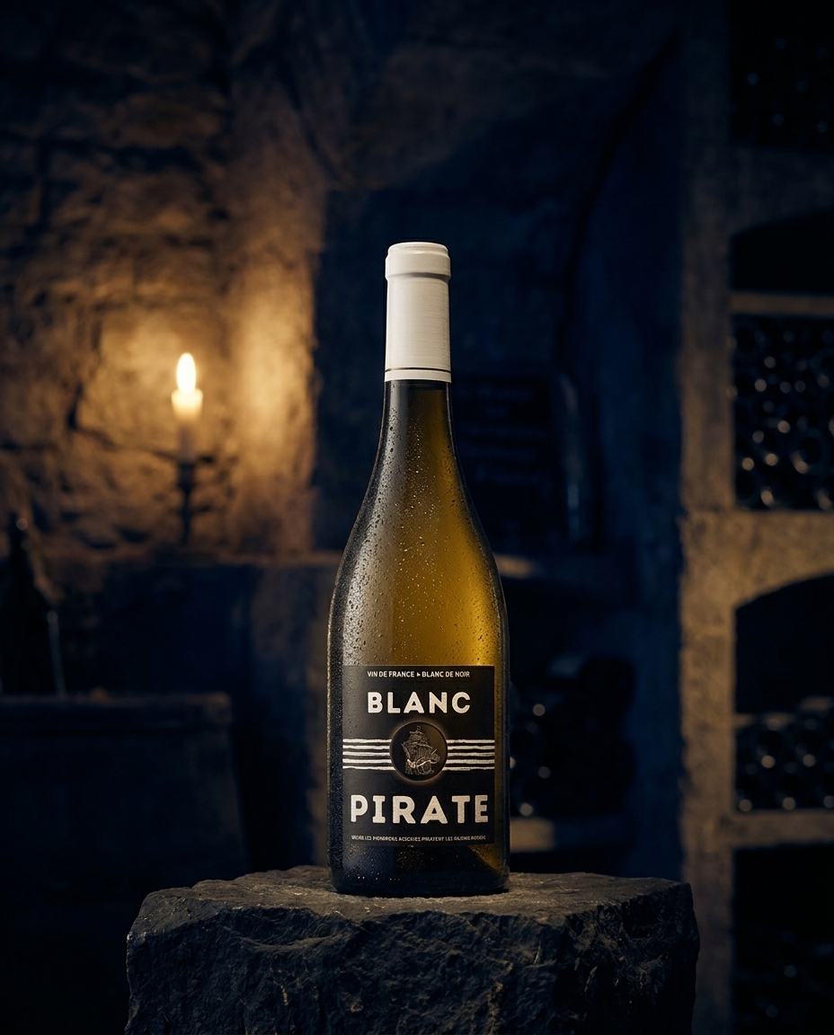 Blanc Pirate — cave SUDVIE, luz de vela