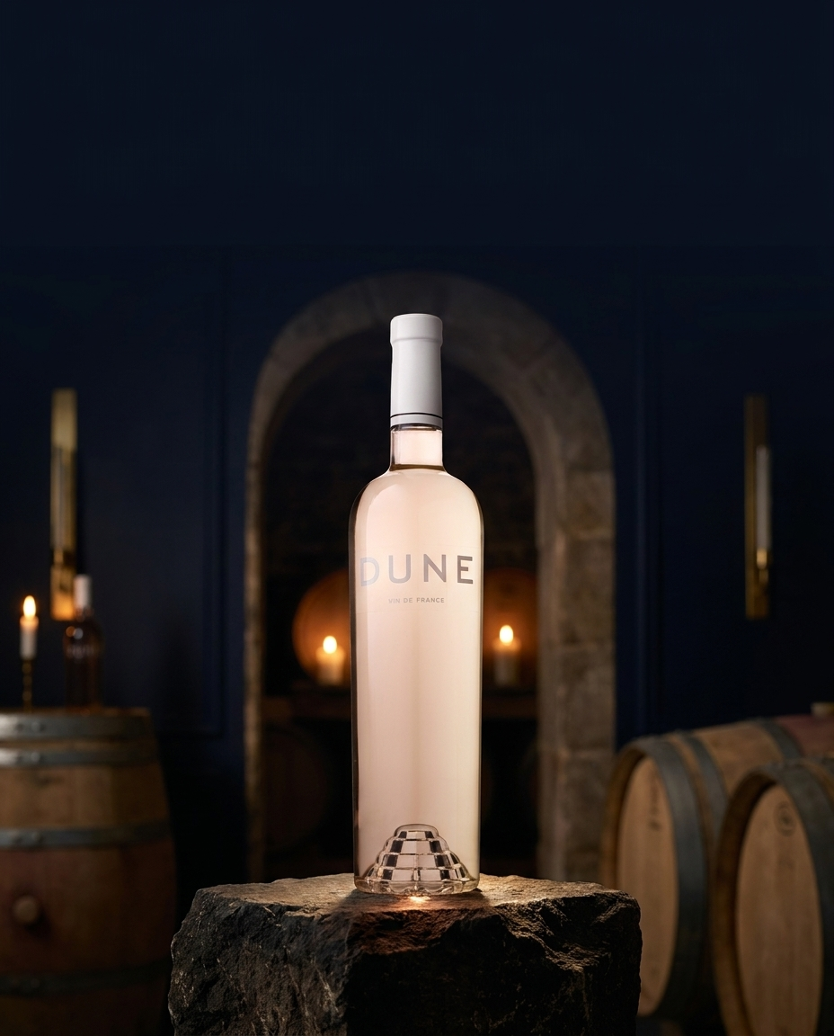 Dune Rosé — cave SUDVIE, luz de vela